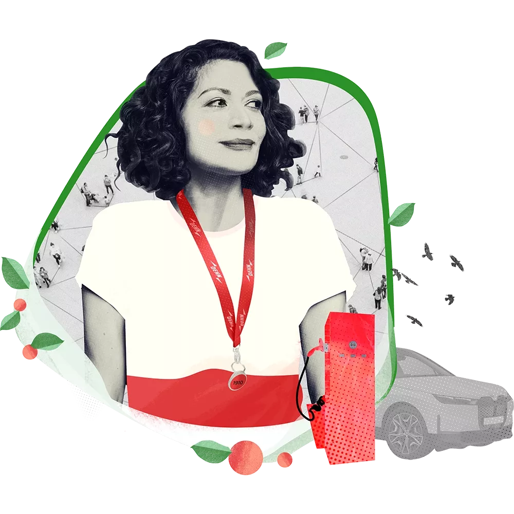 Mockup showing different people in their job