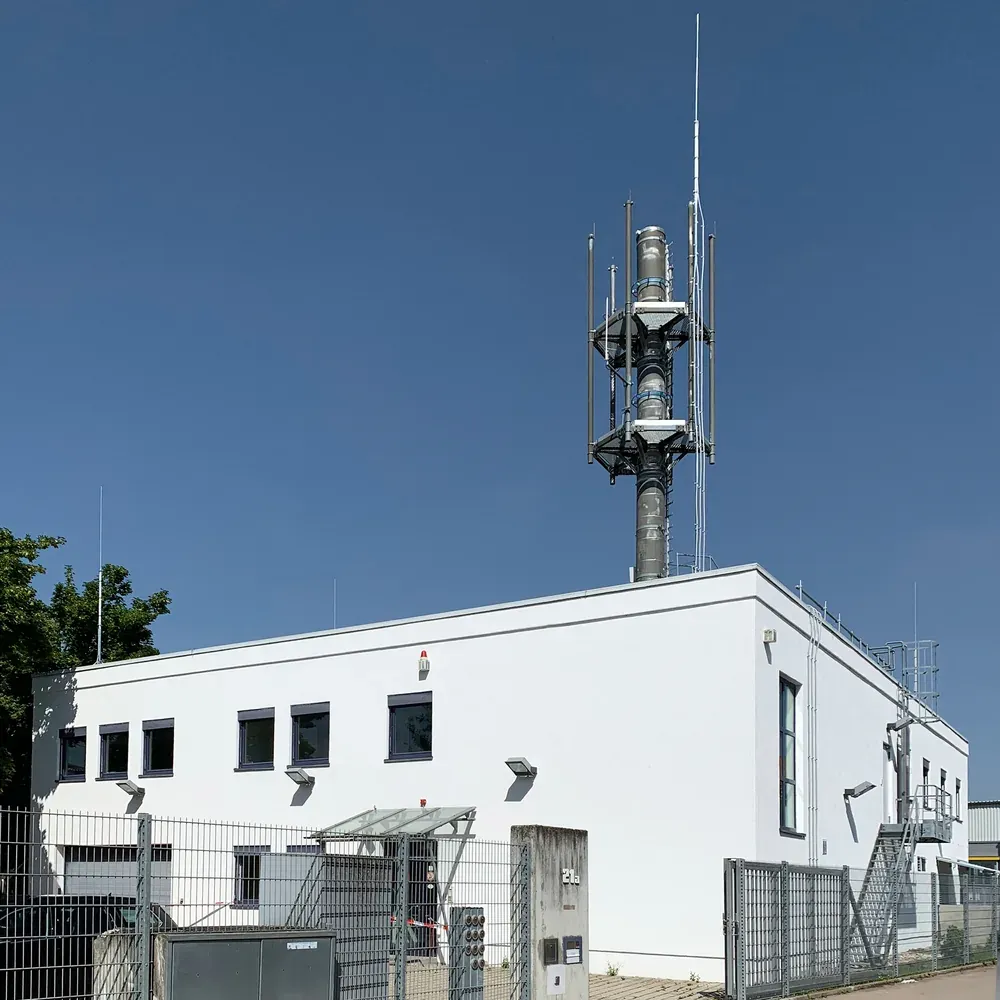 mobile network tower building